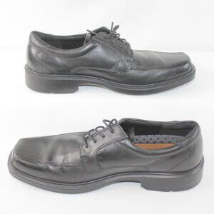 Ecco Shock Point Black Leather Lace Up Dress Shoes Men's Size 44 US 10